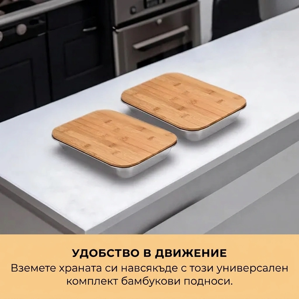 ChopStar™ бамбукова дъска за рязане с чекмеджета