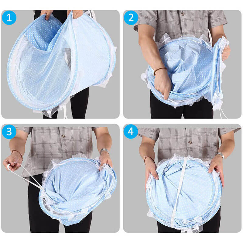 Dětská skládací postýlka ComfyDots