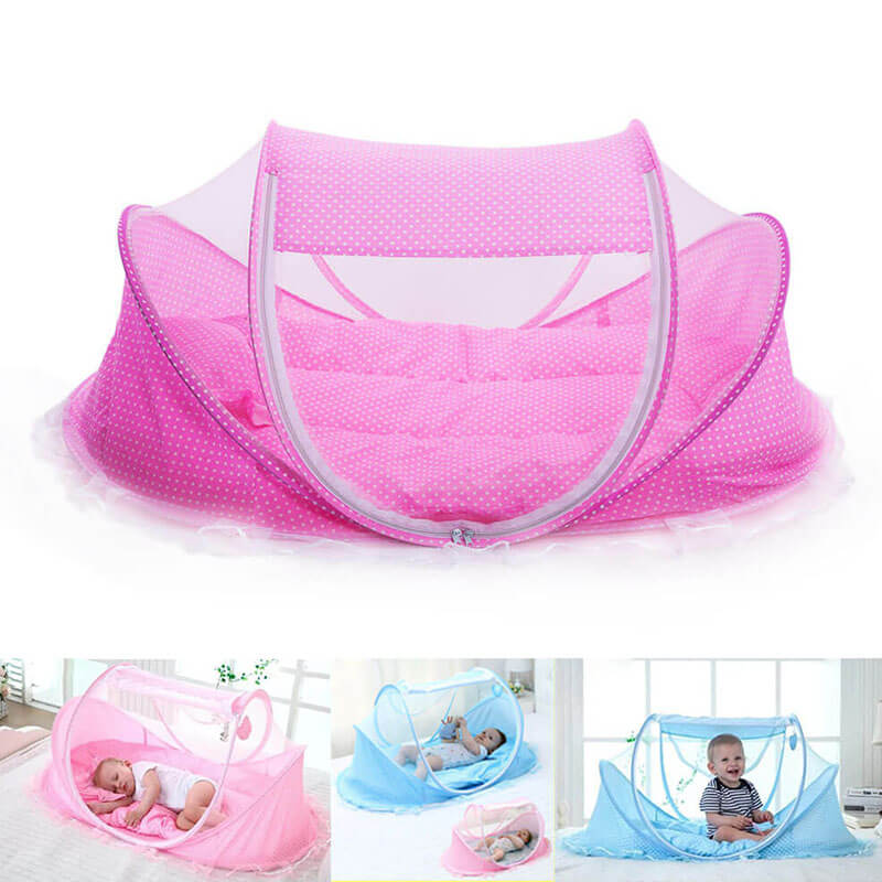 Dětská skládací postýlka ComfyDots