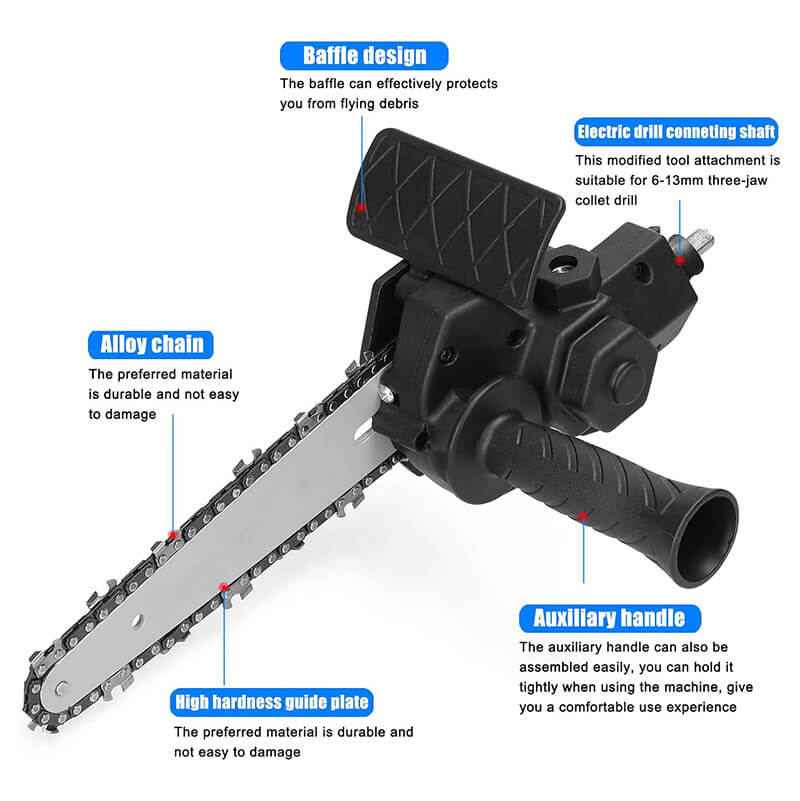 Adaptér elektrické vrtačky na řetězovou pilu DrillChain™