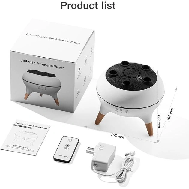 JellyMist™ designový LED difuzér a zvlhčovač s motivem medúzy