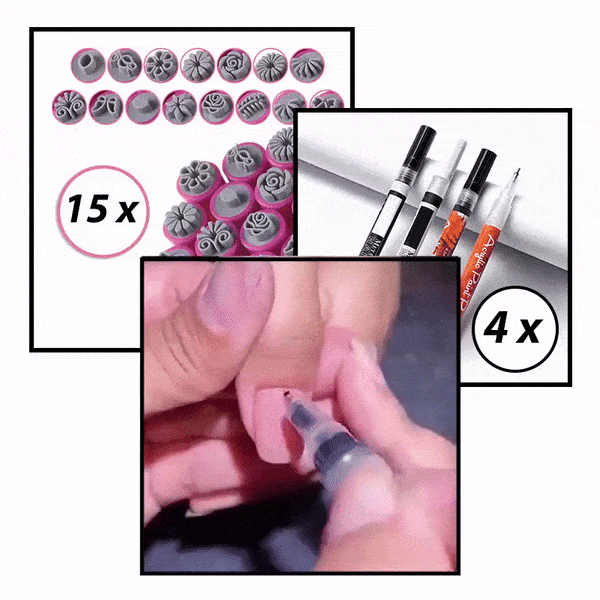 Sada razítek na nehty NailCraft™ (15 ks)