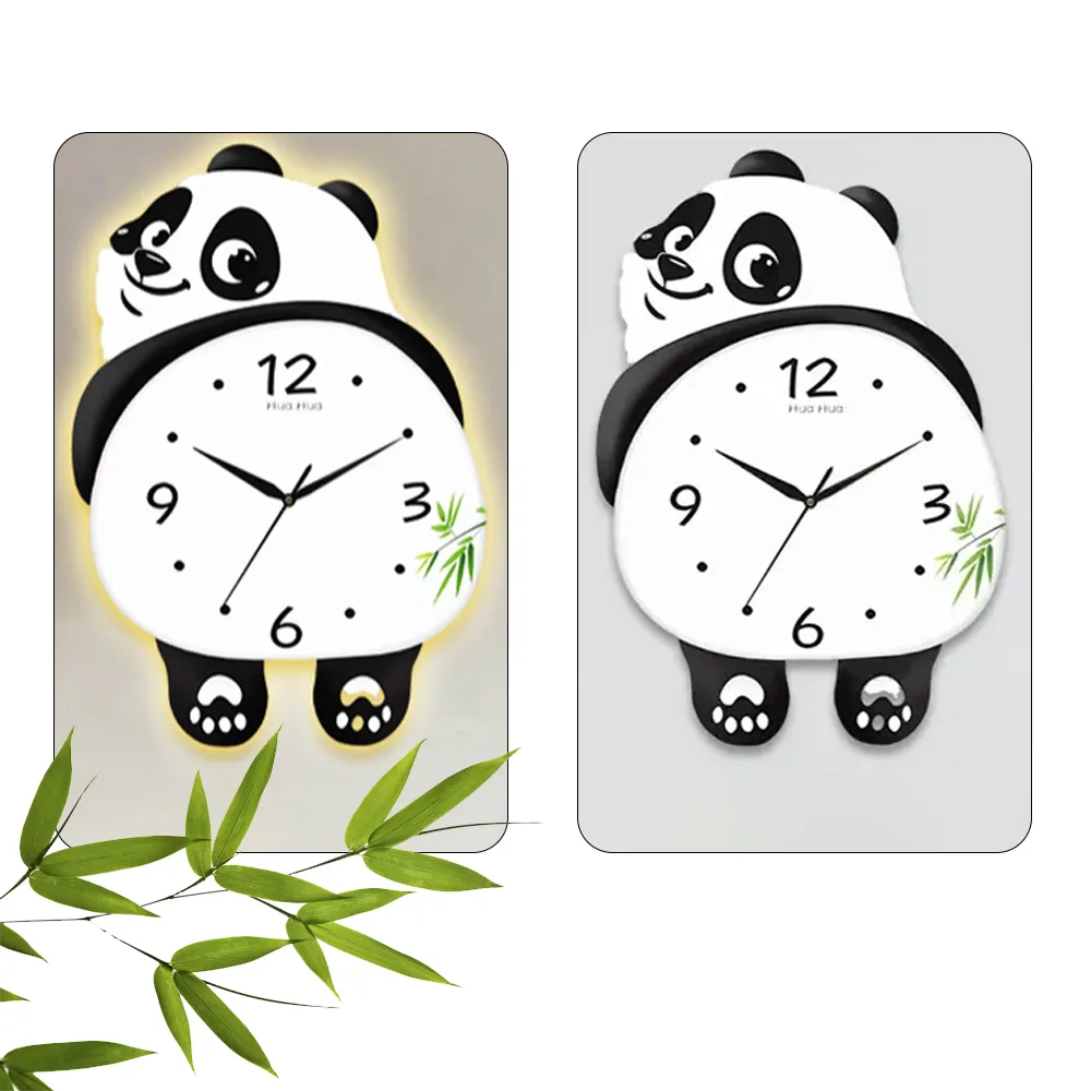 PandaTime™ LED nástěnné hodiny s tancující pandou