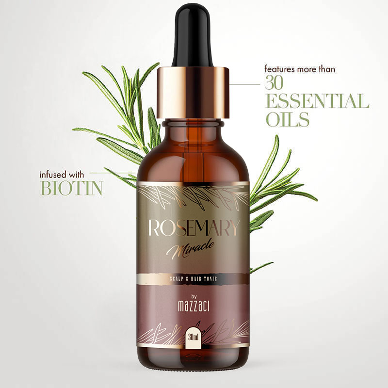 Zázračný olej na posílení pokožky hlavy a vlasů Rosemary Miracle (30 ml)