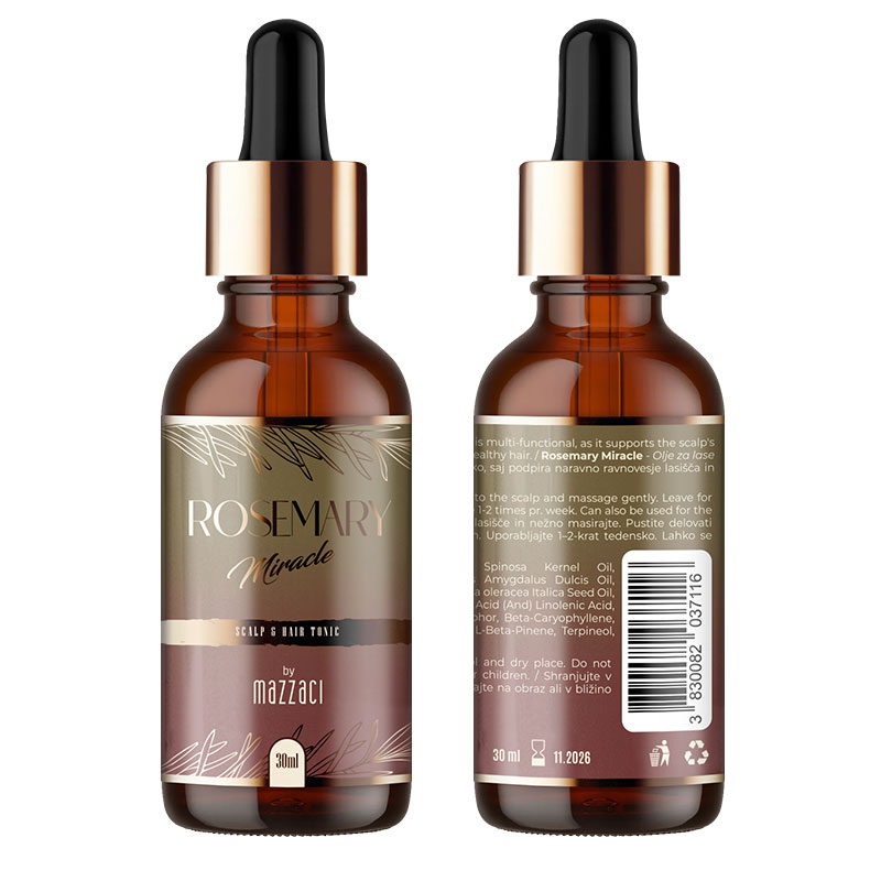 Zázračný olej na posílení pokožky hlavy a vlasů Rosemary Miracle (30 ml)