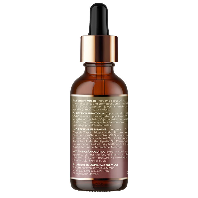 Zázračný olej na posílení pokožky hlavy a vlasů Rosemary Miracle (30 ml)