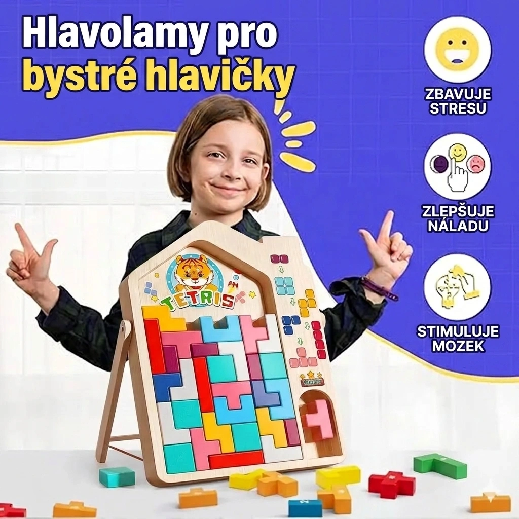 Dětská dřevěná bloková hra TetriWood™