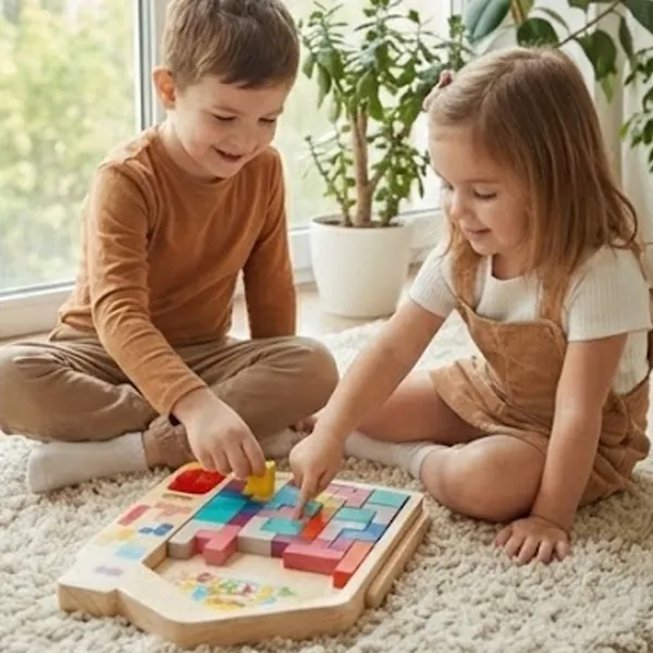 Dětská dřevěná bloková hra TetriWood™