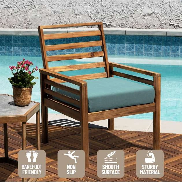 WoodyTile™ Propojovací dřevěné terasové dlaždice - 12 ks (30x30cm) = 1,08 m²