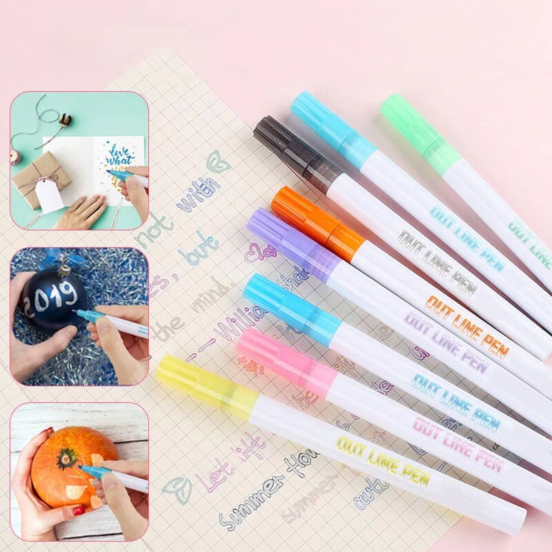 Double-line pen set Glitterz