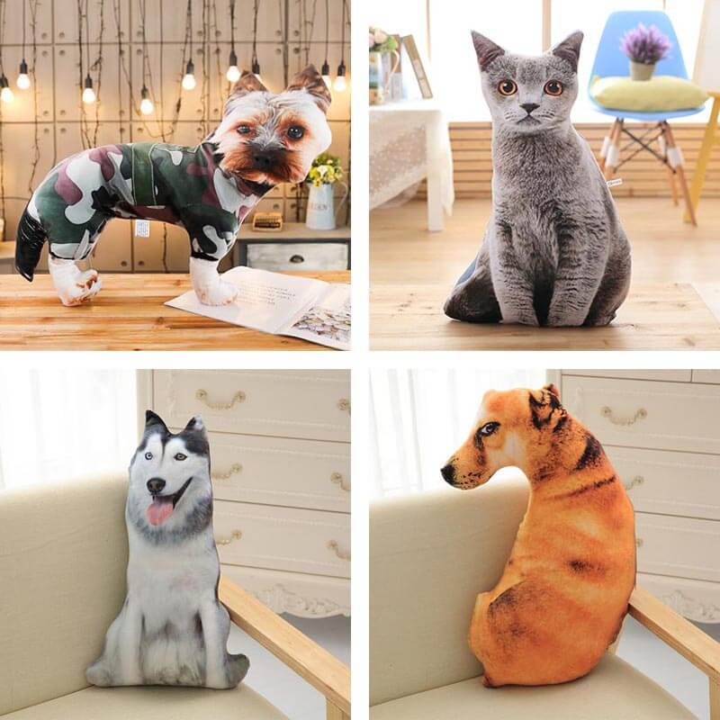 pet shaped photo pillow