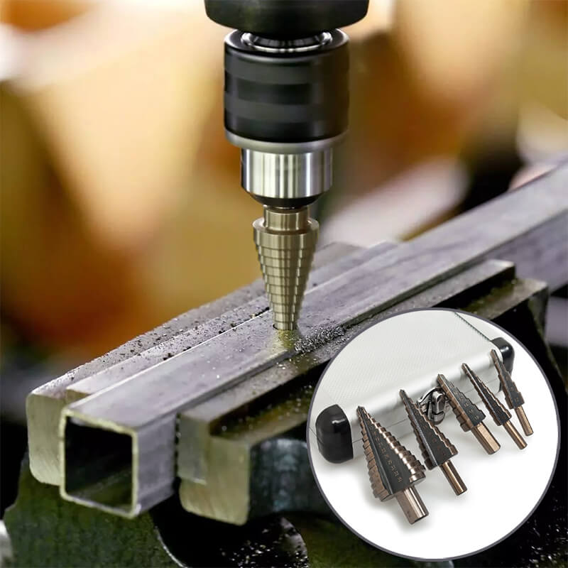 Step drill bit set UniDrill