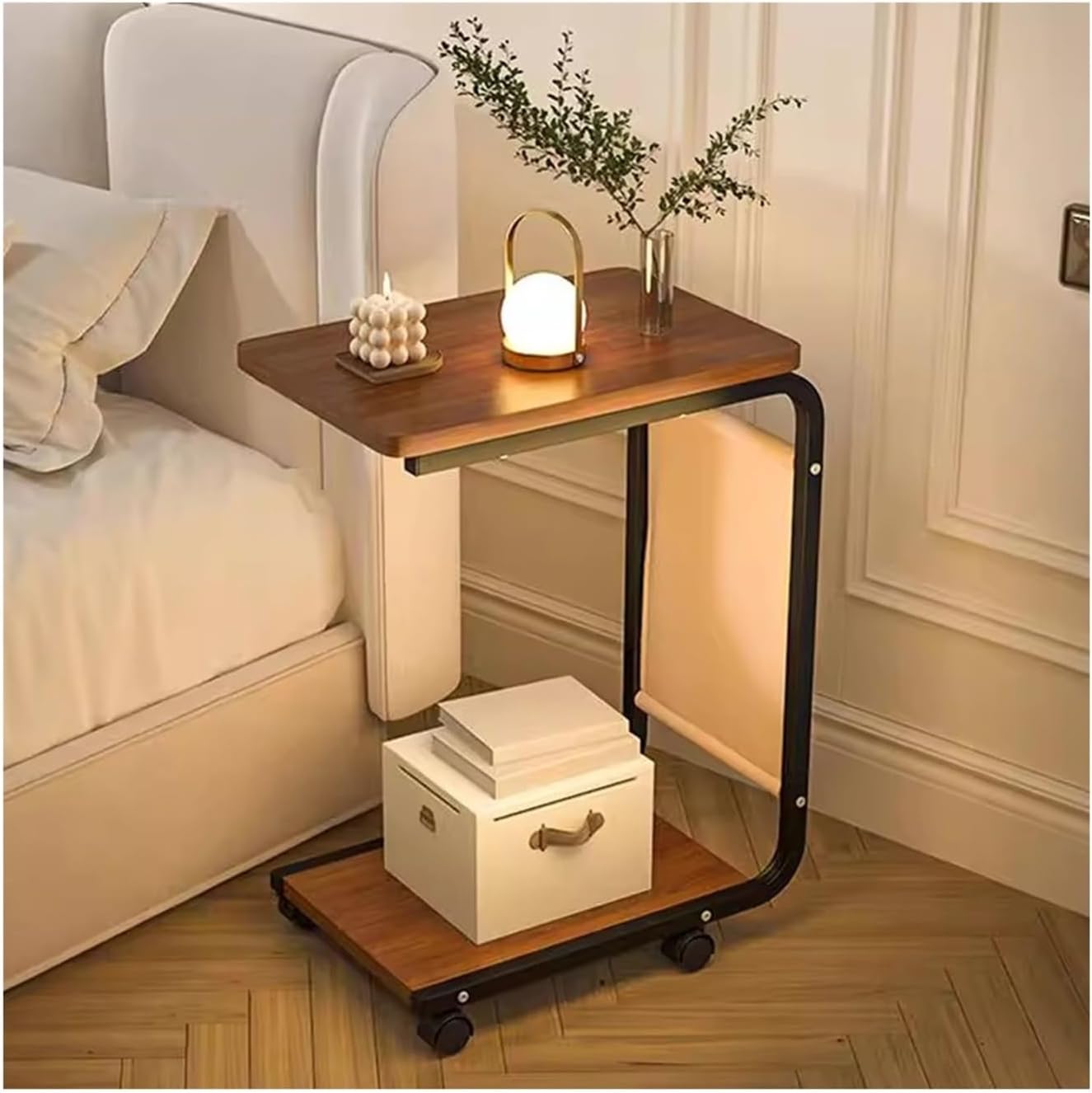 DeskCart™ Mesa baja móvil en forma de C