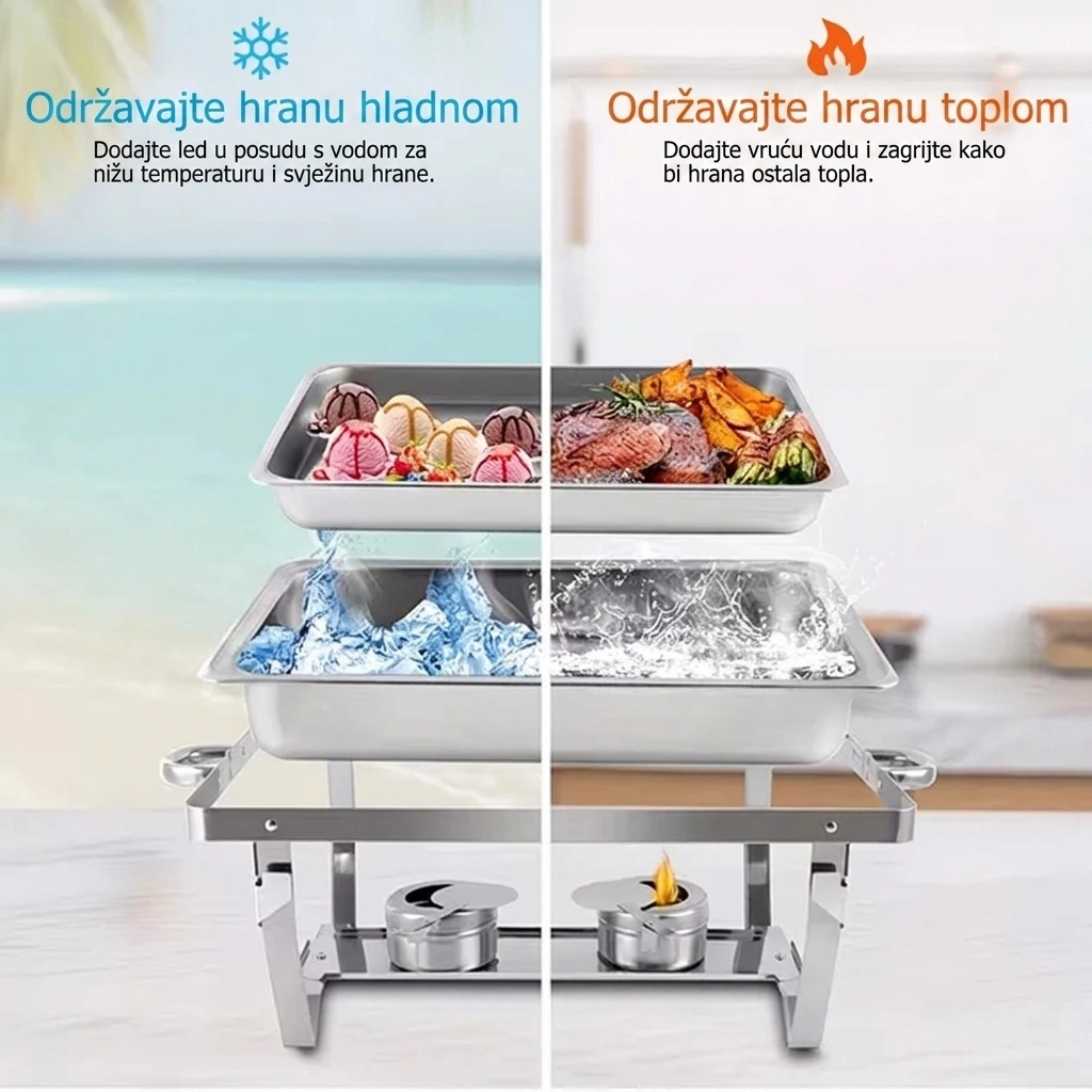 BuffetPro™ dvostrana chafing posuda