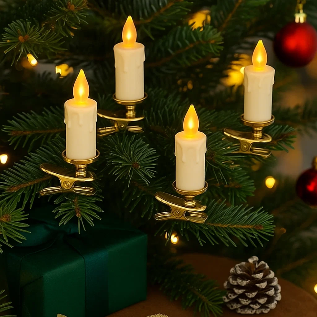 CandleTree™ LED svijeće za božićno drvce s kopčom - pakiranje od 10 komada