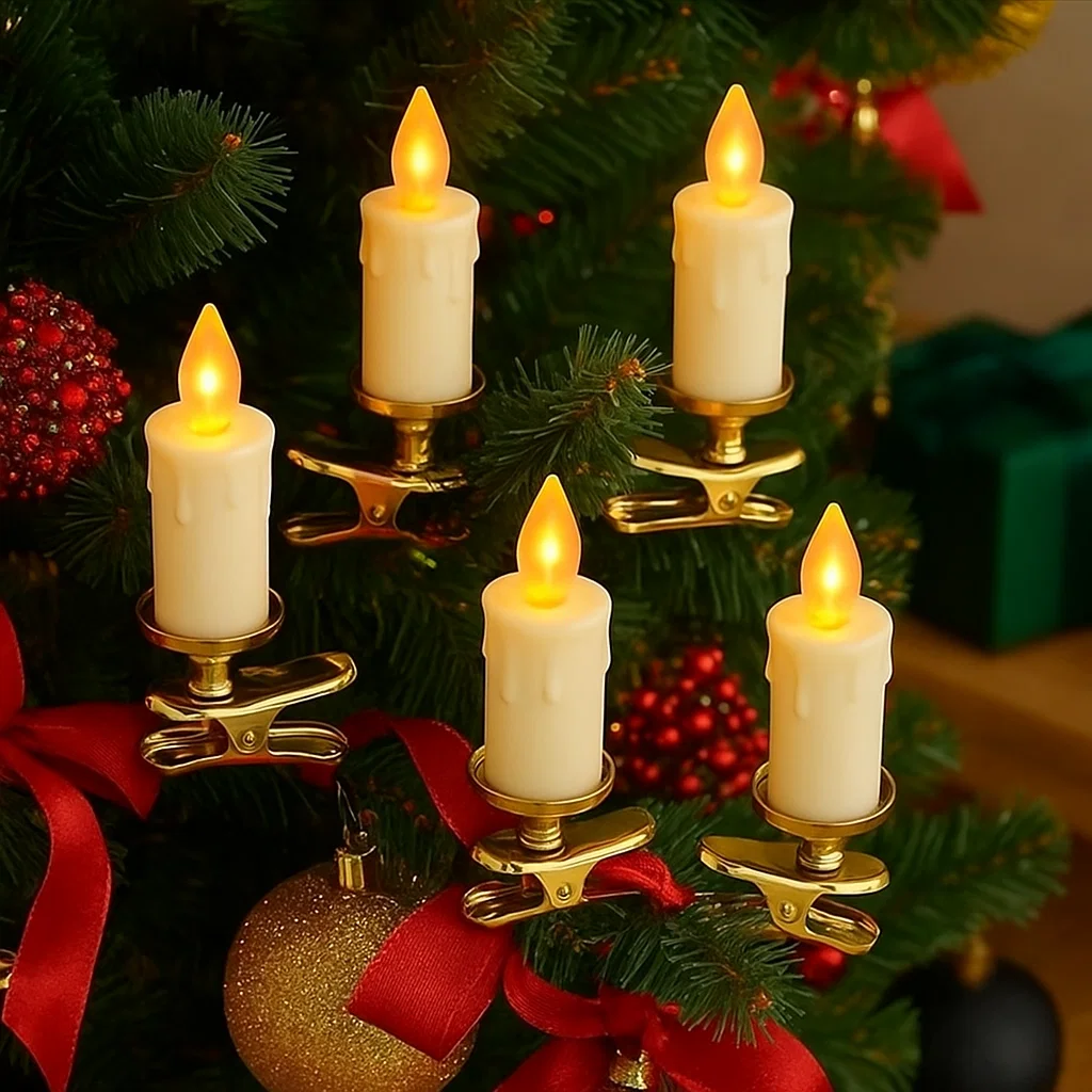 CandleTree™ LED svijeće za božićno drvce s kopčom - pakiranje od 10 komada