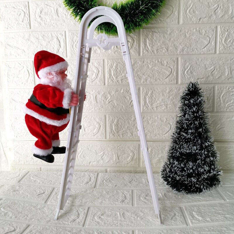 Djed Božićnjak koji se penje po ljestvama Mr. Kringle