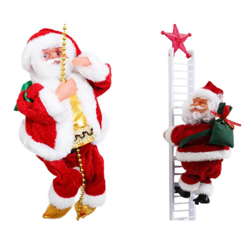 Djed Božićnjak koji se penje po ljestvama Mr. Kringle