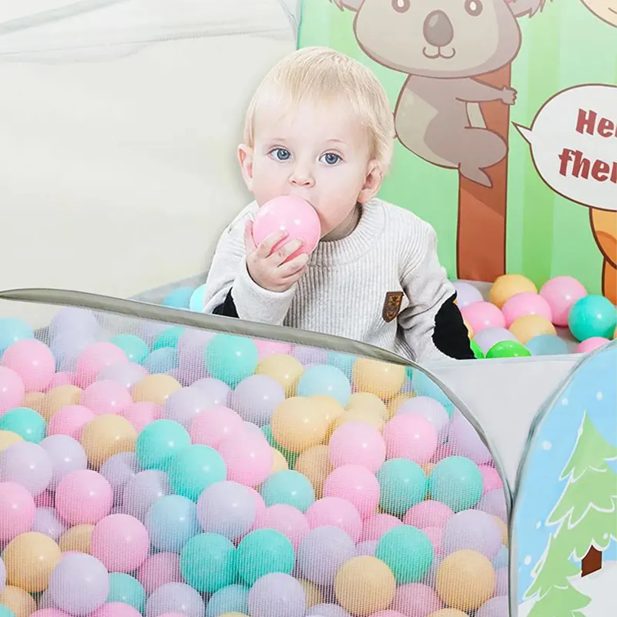 FunNest™ sklopiva ograda za dječji bazen s lopticama + 50 loptica