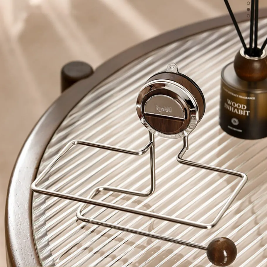 VeloraLuxe™ držač toaletnog papira s policom na vakuumsko pričvršćivanje