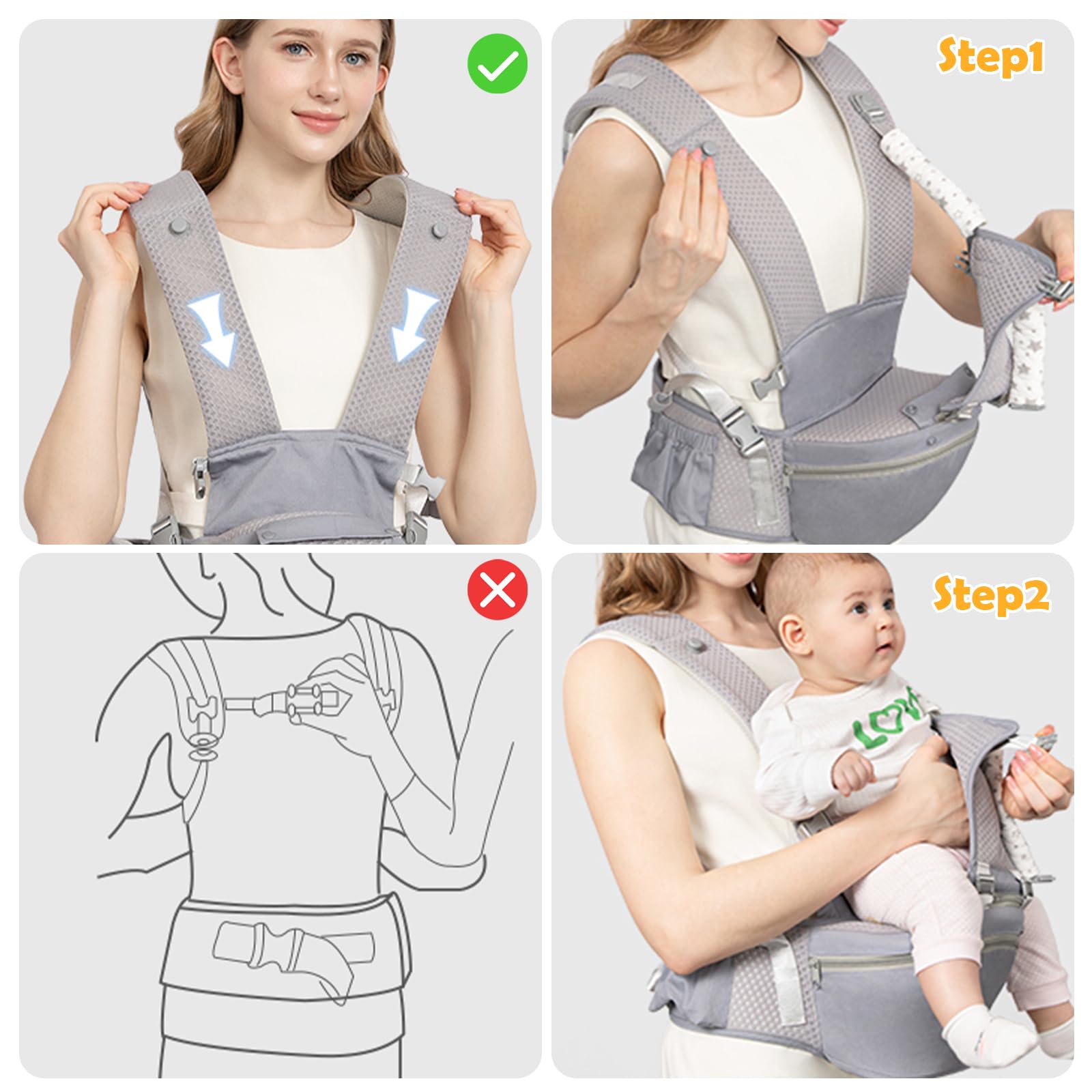 BabyHip™ csípőüléses babahordozó