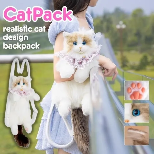 CatPack™ valósághű macska design hátizsák