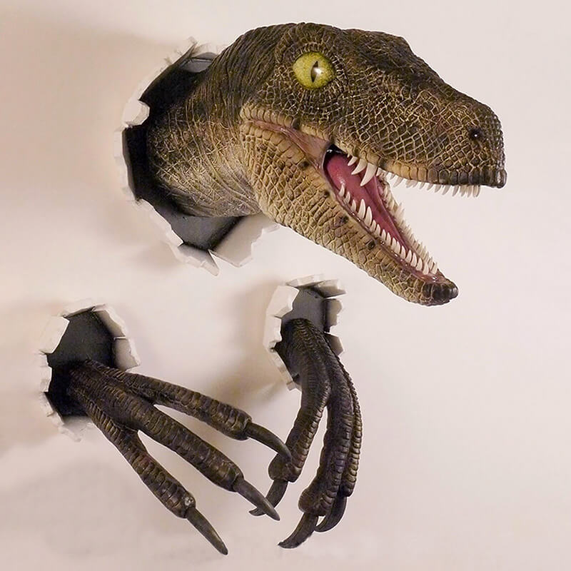 Falra szerelhető dinoszaurusz szobor