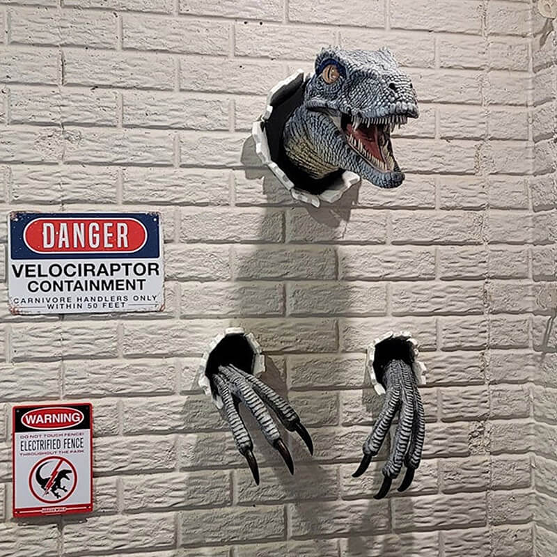 Falra szerelhető dinoszaurusz szobor