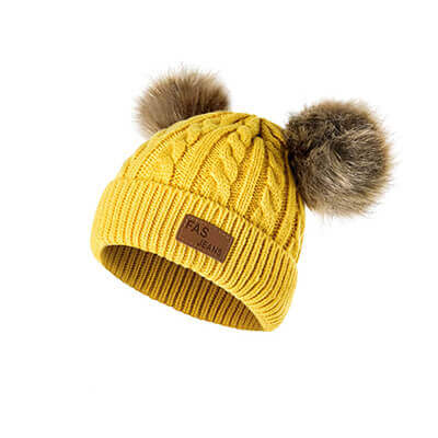 FluffyChic téli gyerek sapka 