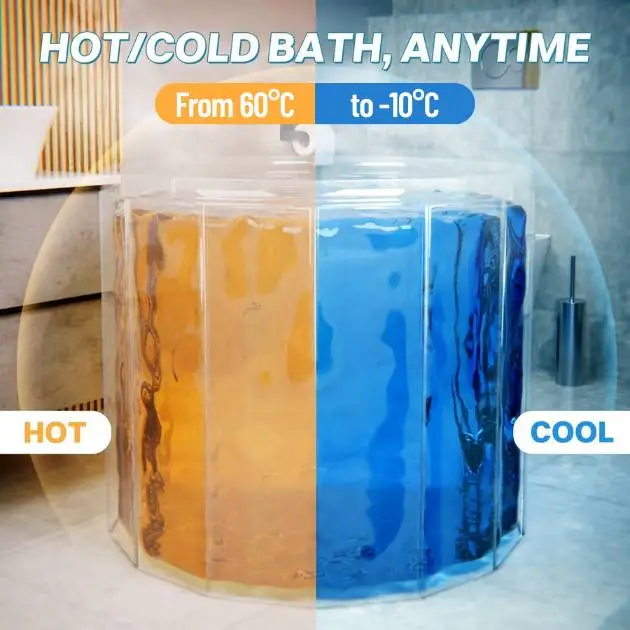 FoldTub™ Összecsukható Hordozható Szigetelt Fürdőkád