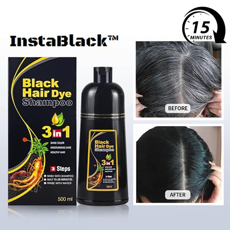 Fekete hajfestő sampon InstaBlack™ (500 ml)