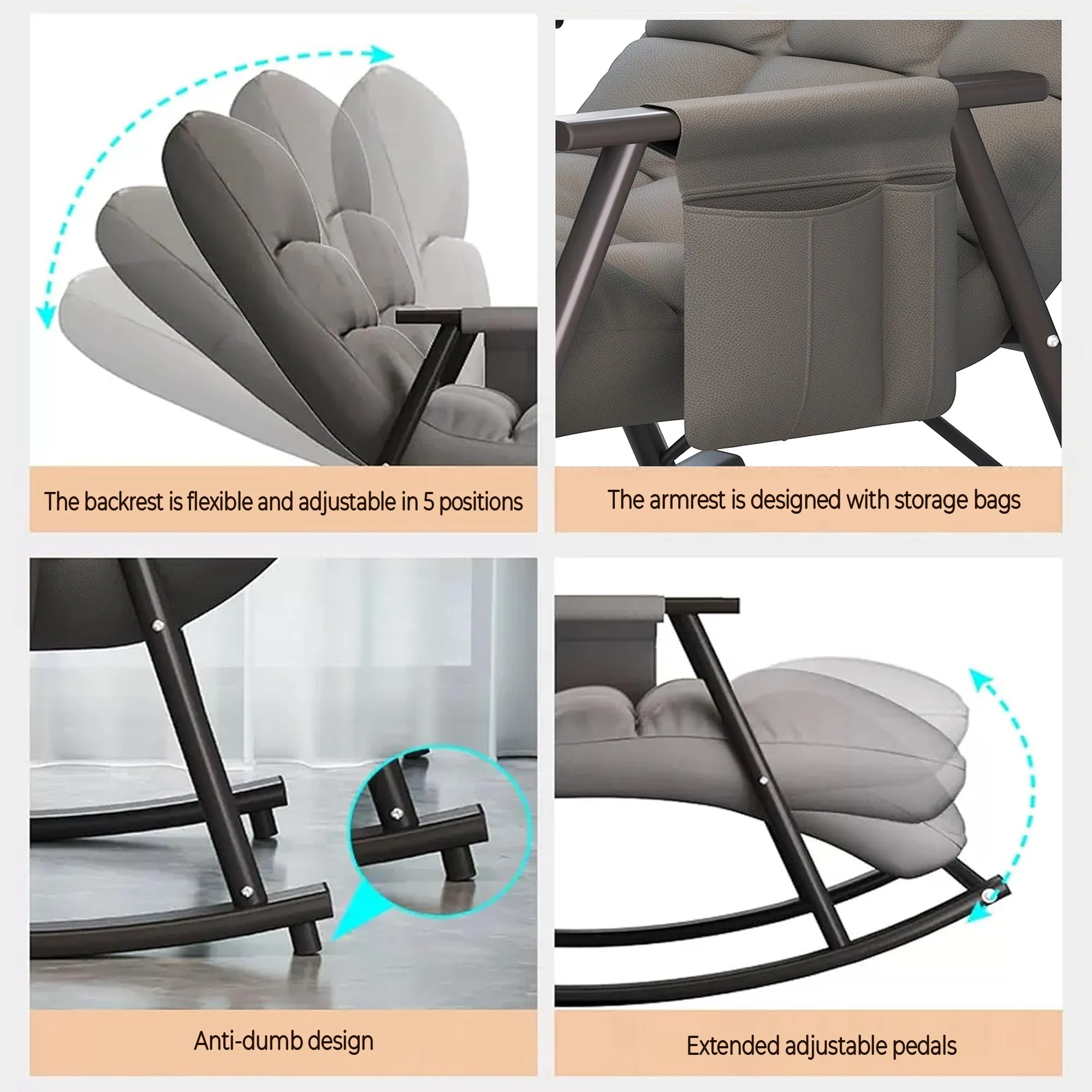 LoungeGlide™ állítható párnázott hintaszék