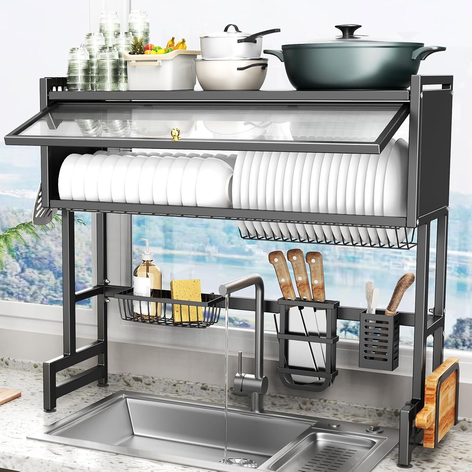 MagicSink™ a mosogató fölé helyezhető edényszárító állvány