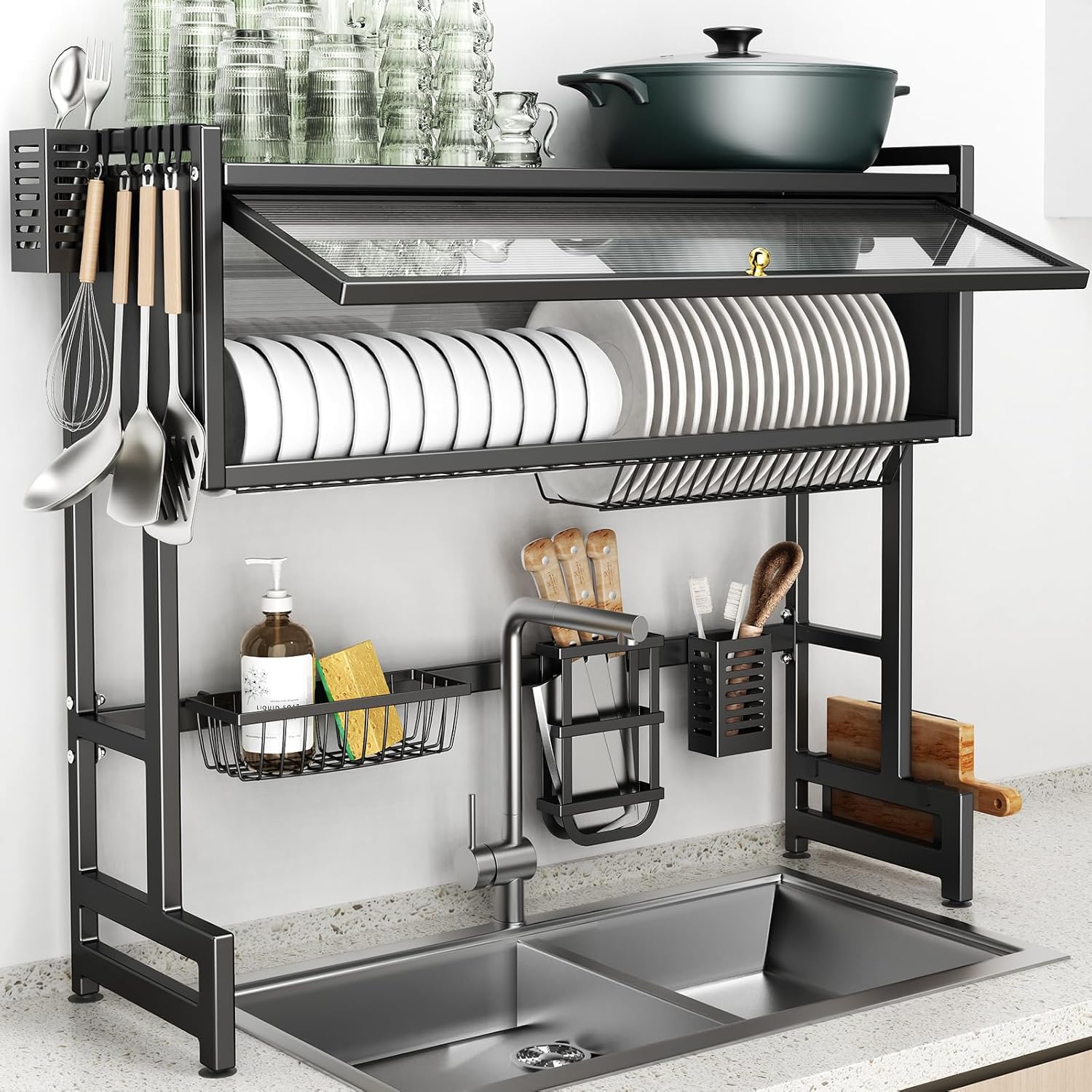 MagicSink™ a mosogató fölé helyezhető edényszárító állvány