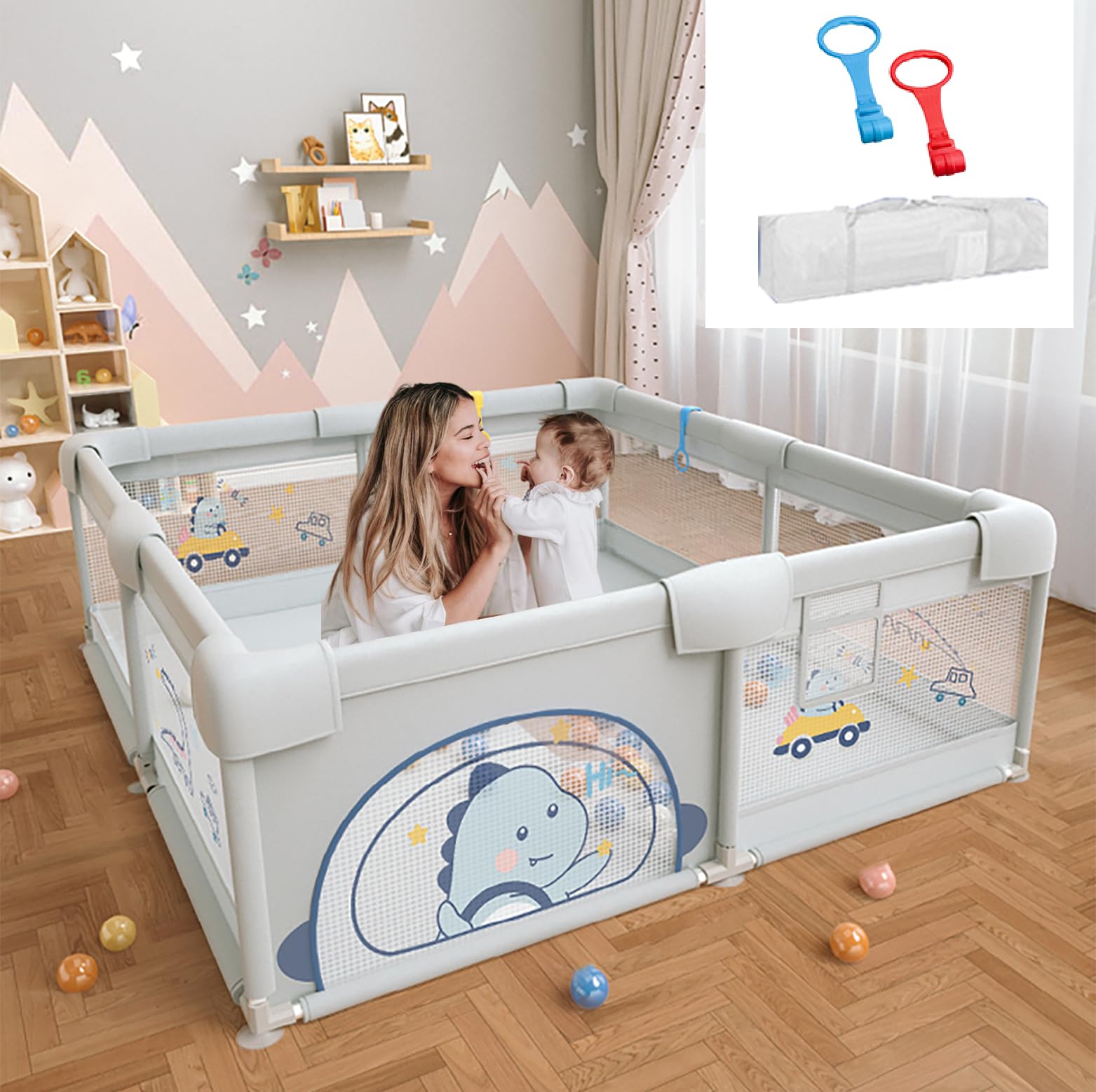PlayFort™ gyerek játszókifutó – 180 x 150 cm