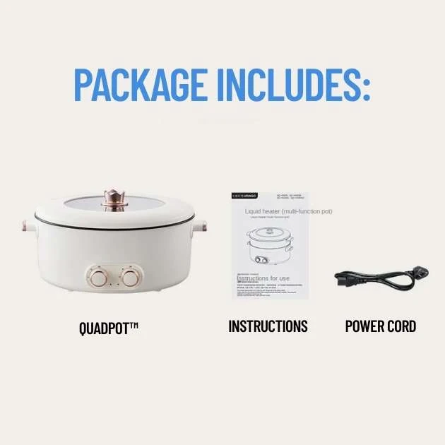 QuadPot™ 4 Rekeszes Elektromos Főzőedény