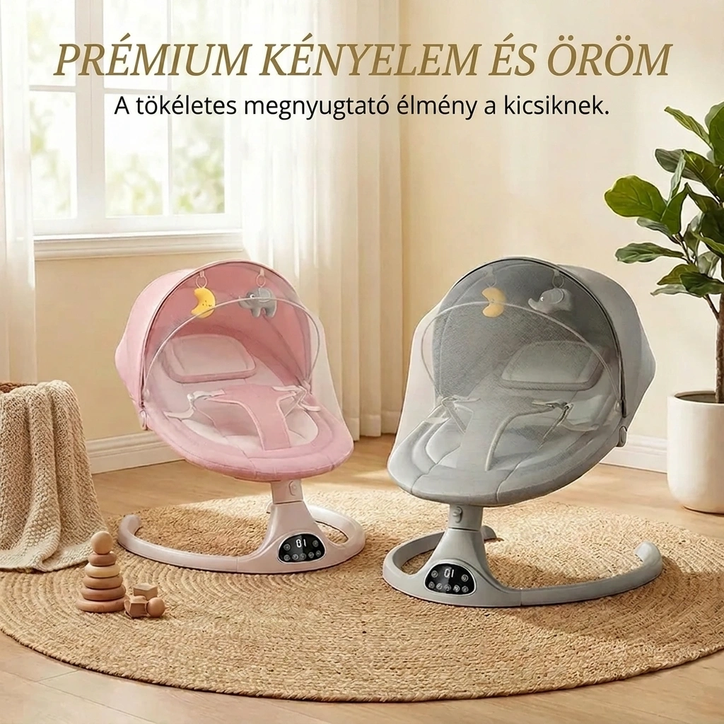 RockyBaby™ elektromos, távirányítós babahinta