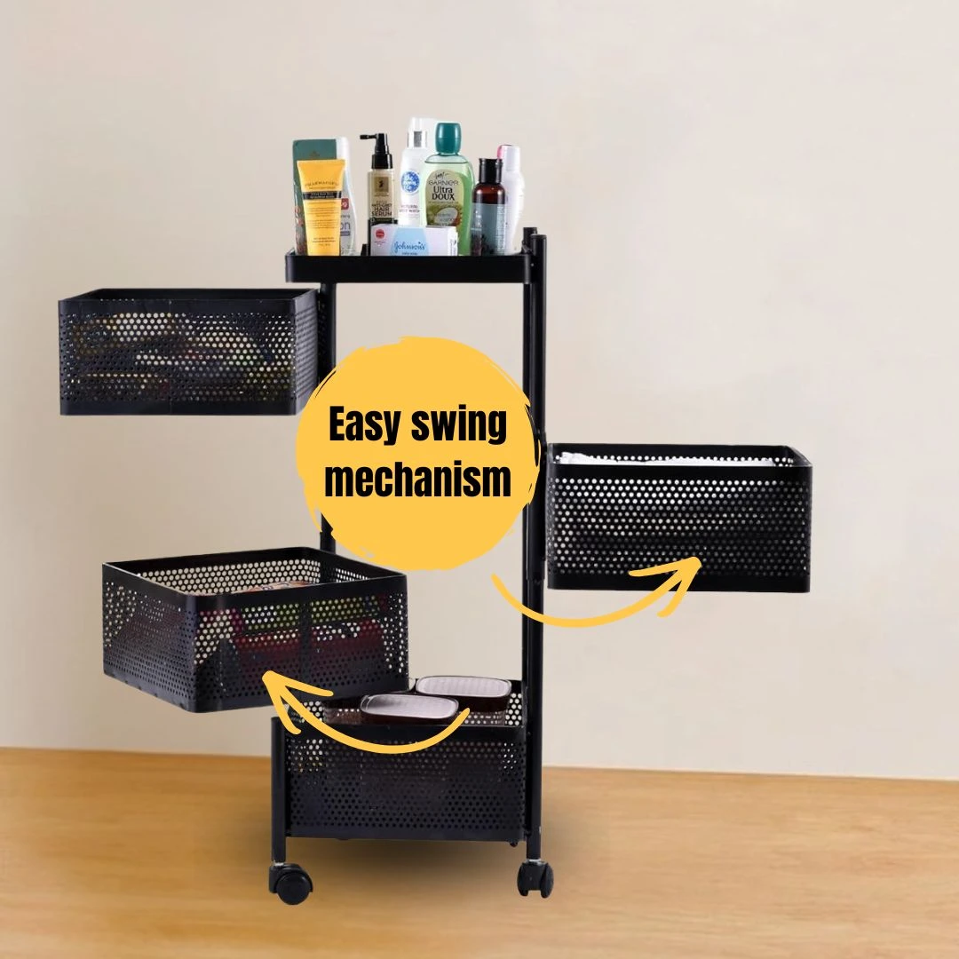 SpinRack™ forgatható állvány kocsi - 4 szint