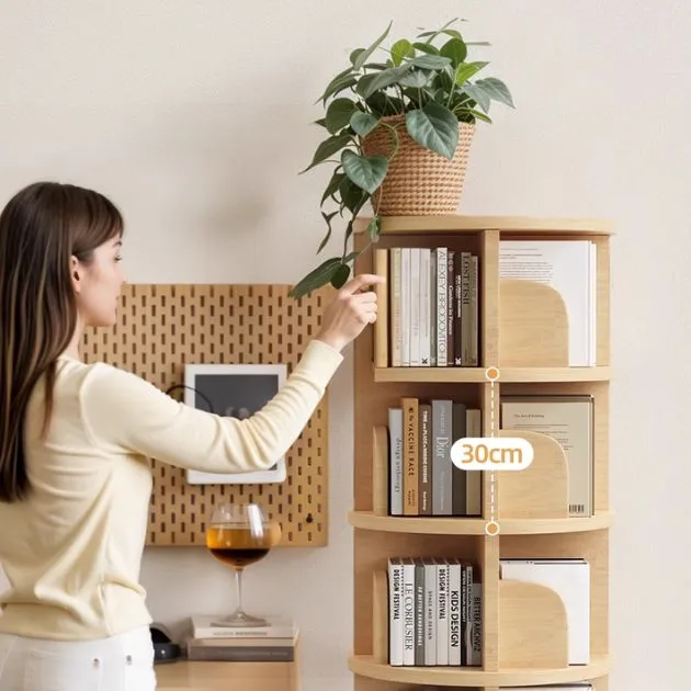 SpinTower™ több szintes fa forgó polc