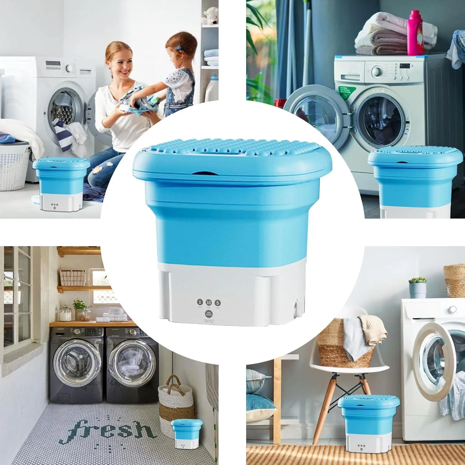 WashFold™ mini hordozható mosógép