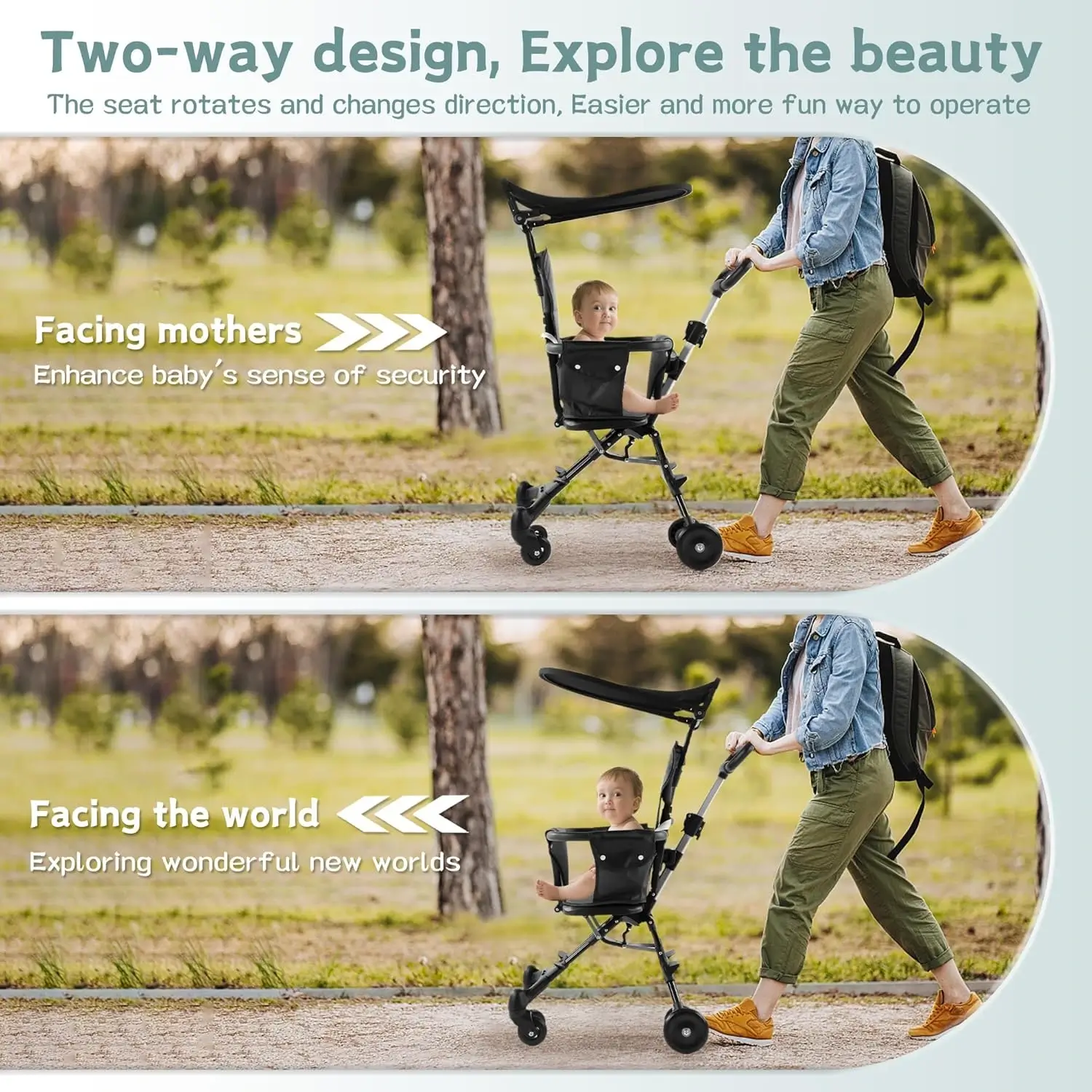 BabyStar™ Mini składany wózek dziecięcy