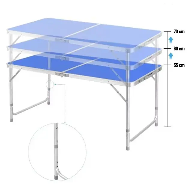 CampMate™ Składany aluminiowy stół kempingowy z 4 krzesłami