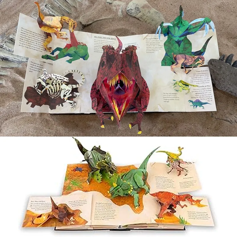 DinoPop™ 3D encyklopedia dinozaurów z efektem pop-up