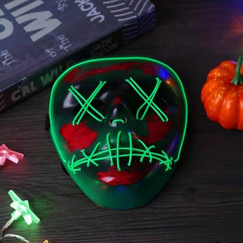 Maska LED świecąca na Halloween