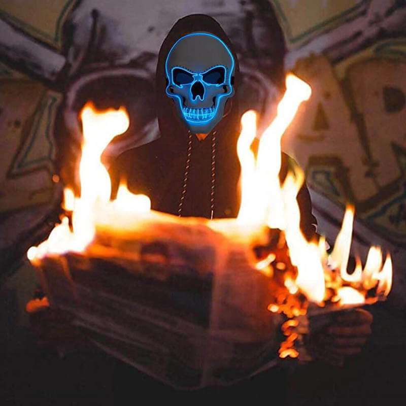 Maska LED świecąca na Halloween