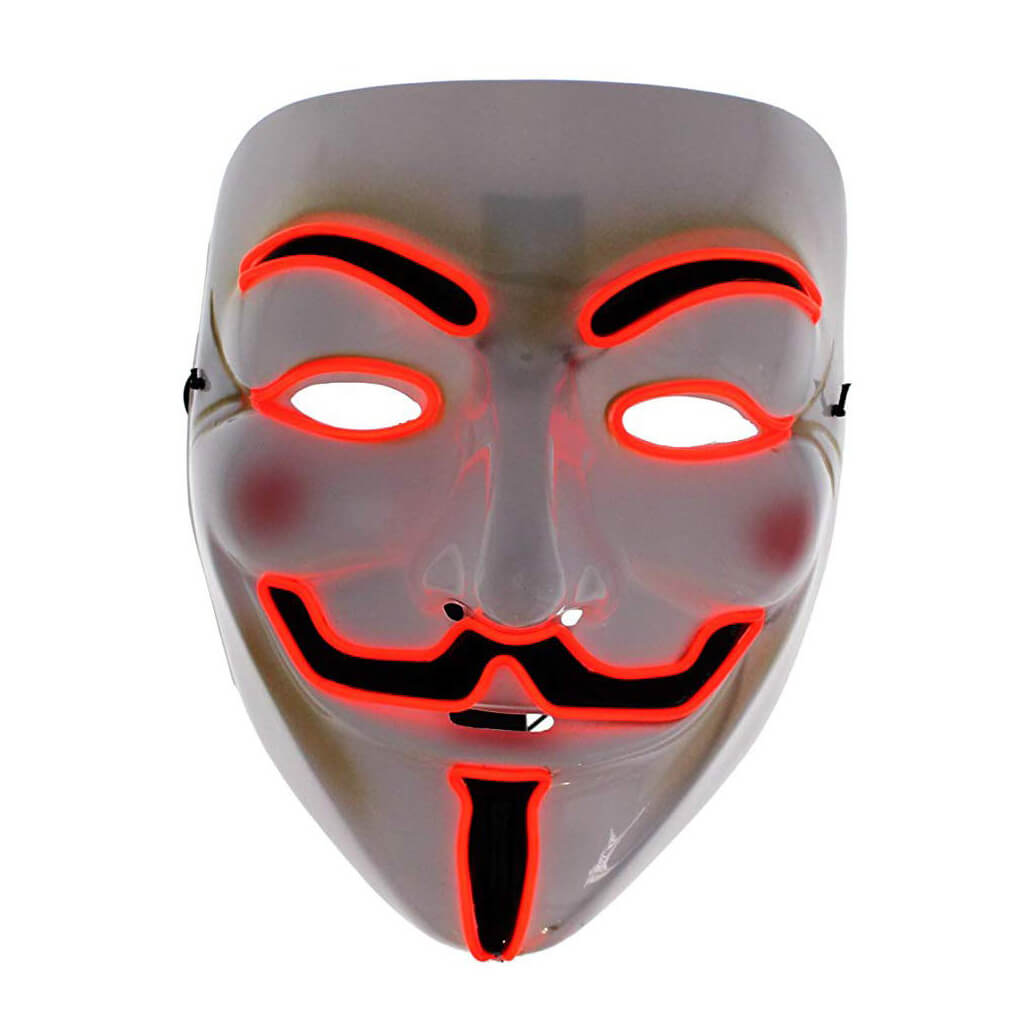 Maska LED świecąca na Halloween