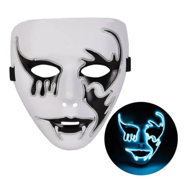 Maska LED świecąca na Halloween