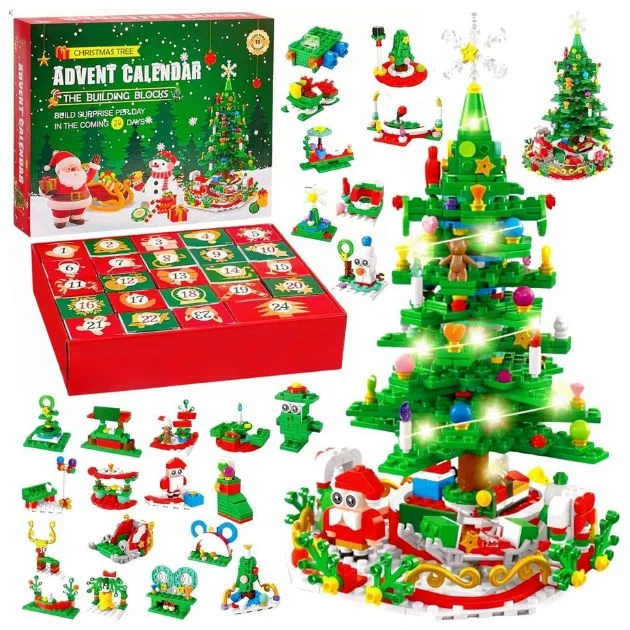 MerryGlow™ kalendarz adwentowy – zestaw do składania choinki LED