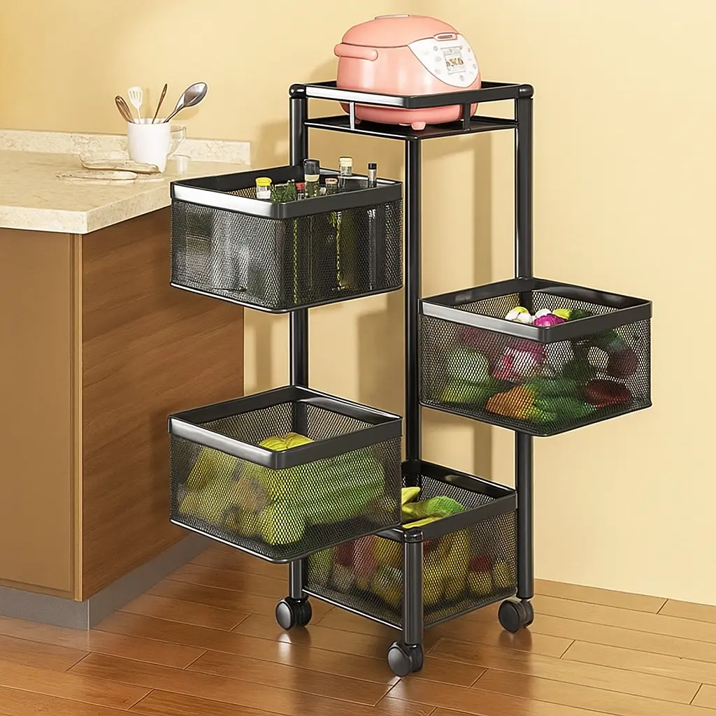 SpinRack™ wózek z obrotowym stelażem - 4 poziomy