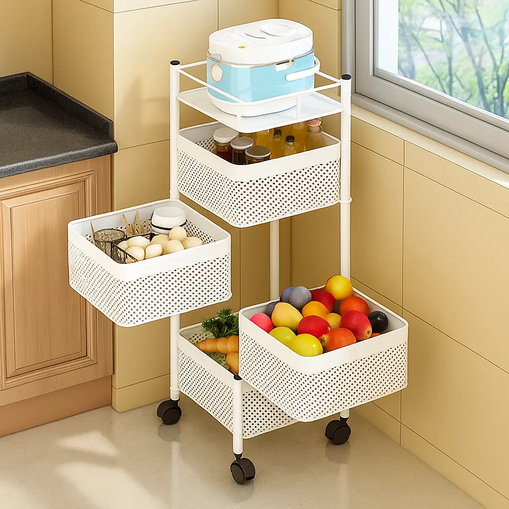 SpinRack™ wózek z obrotowym stelażem - 4 poziomy